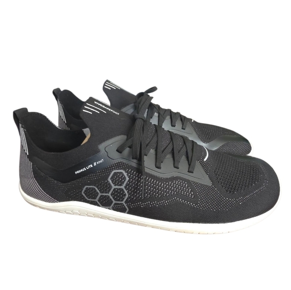 VivoBarefoot Men's Primus Lite Knit Black Sneakers Size 47 US 13 NWOB - Picture 1 of 17